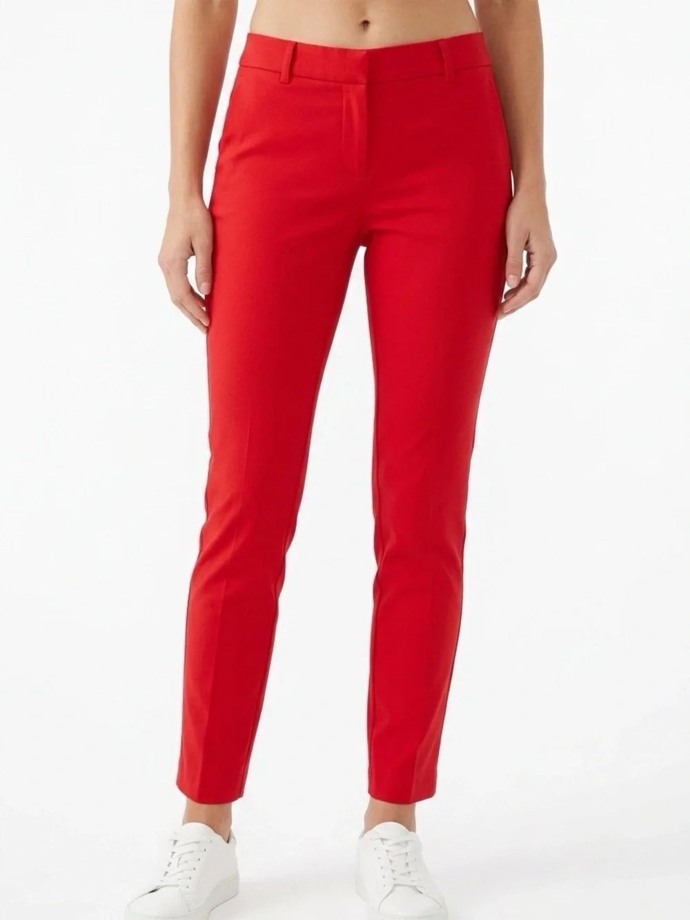 Jones New York Red Ankle Slim Stretch Pants
